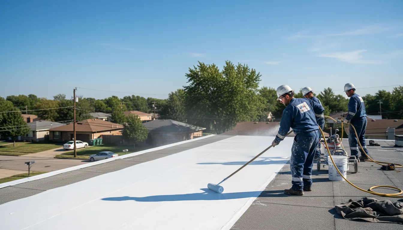 Commercial roof coating in Bureau, IL near me